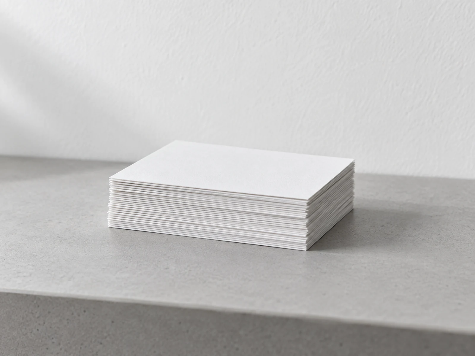 Reference cards on a desk