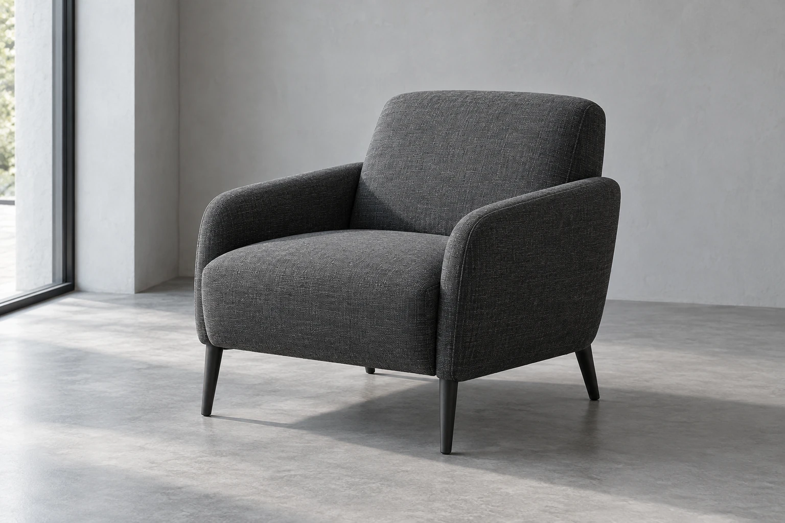 A sculptural lounge chair