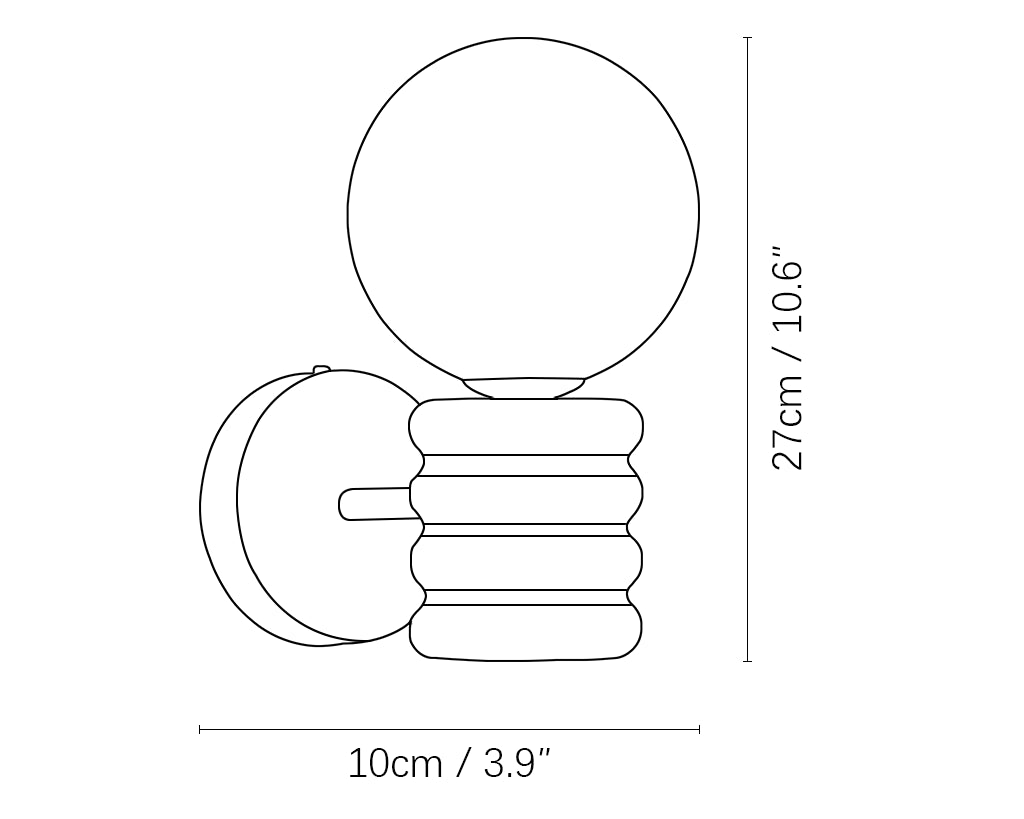Lámpara de pared Romus de travertino