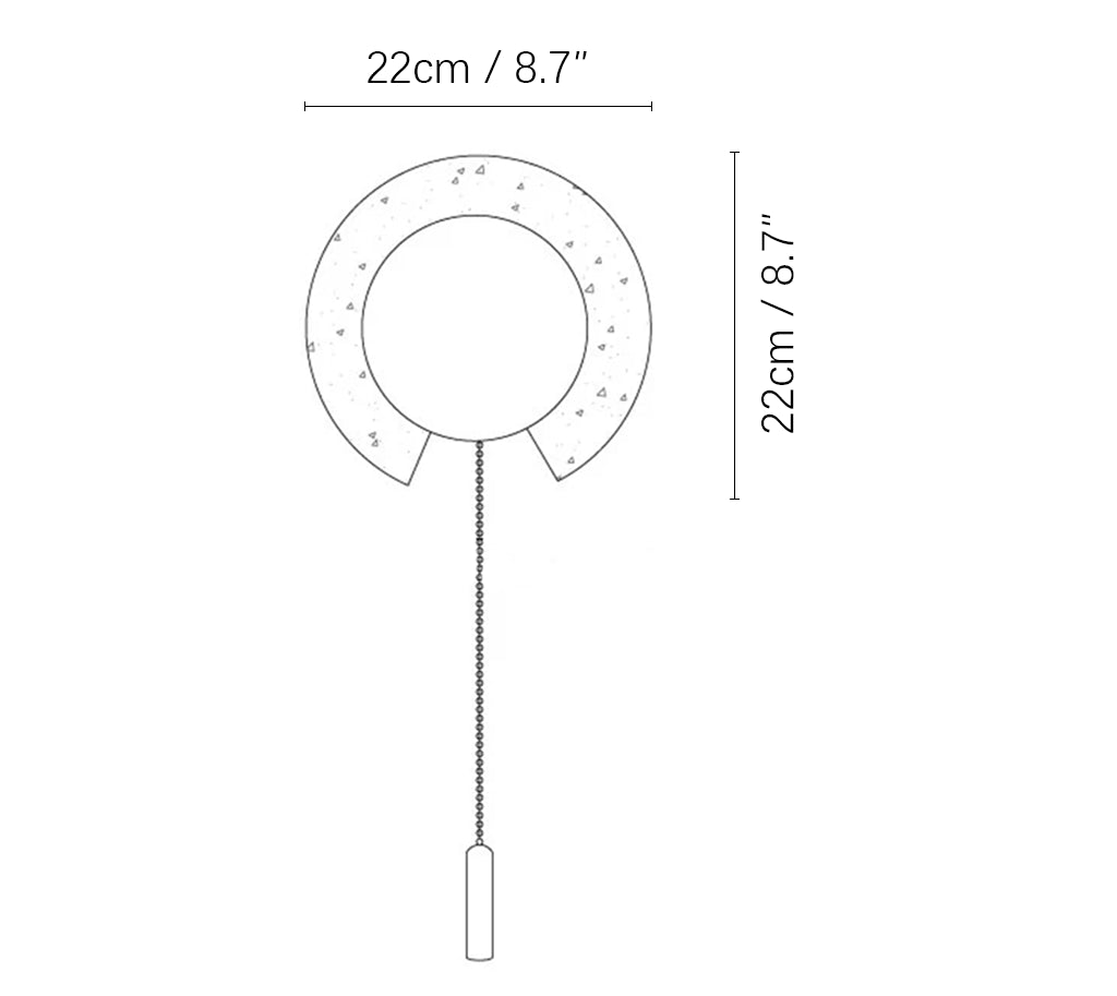 Runde Solclip-Wandleuchte aus Travertin