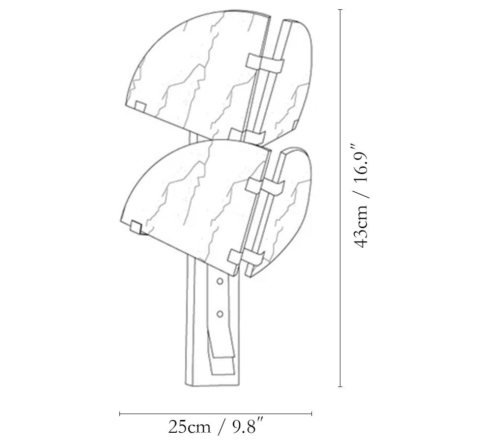 Applique Dione in alabastro